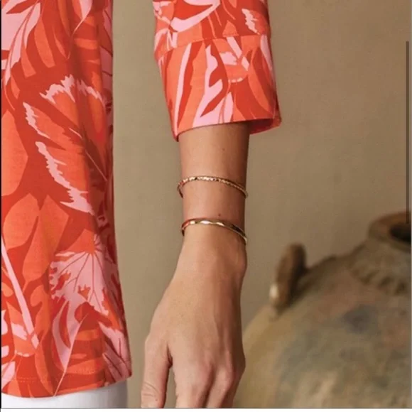 Soft Surroundings Del Rio Beaded Floral Tunic 3/4 Sleeves XS - Picture 4 of 12